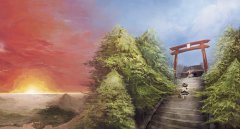 18210-sunset-video-games-mountains-clouds-landscapes-touhou-sun-trees-night-stairways-shrine-m...jpg