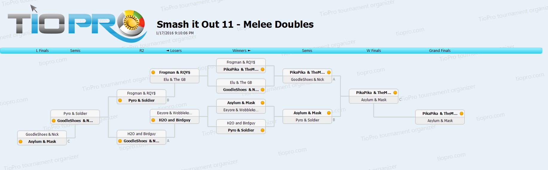 Smash it Out 11 Melee Doubles