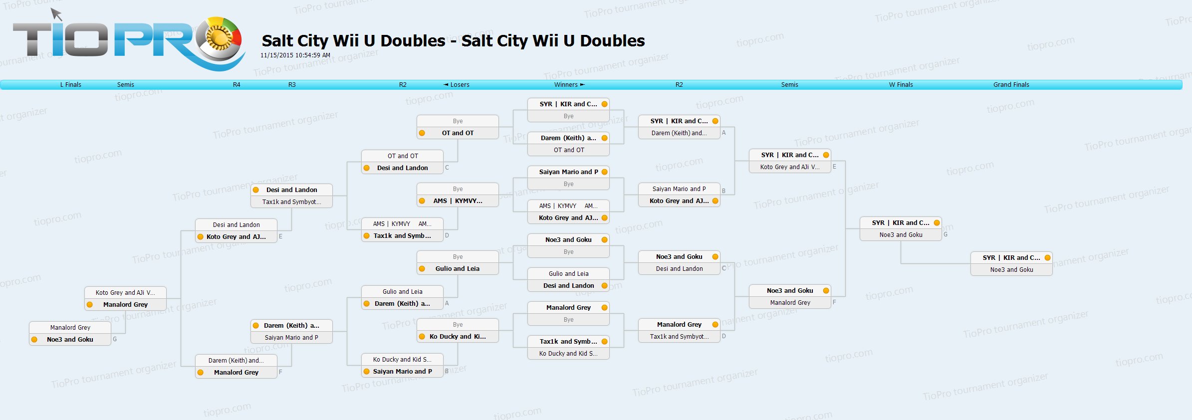 Salt City 2015 Wii U Doubles